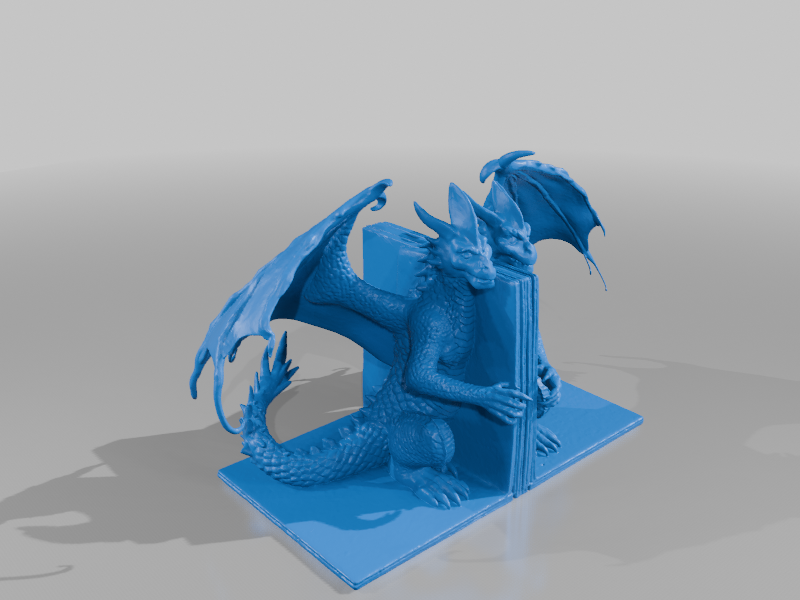 Dragon-Shaped Bookend STL