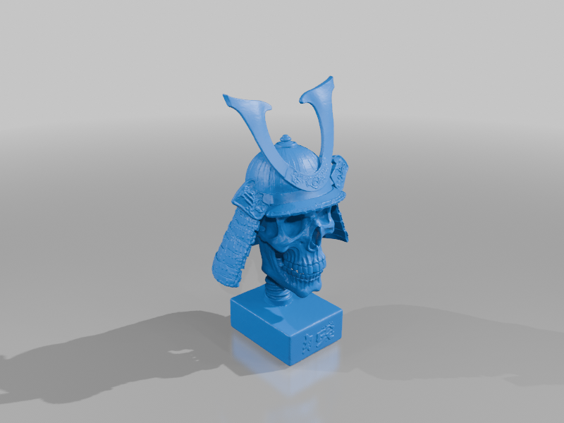 Gothic Samurai Skull Bust STL