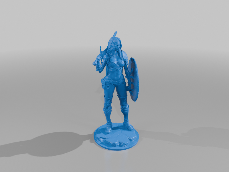 Sexy Female Warrior 3D Statue