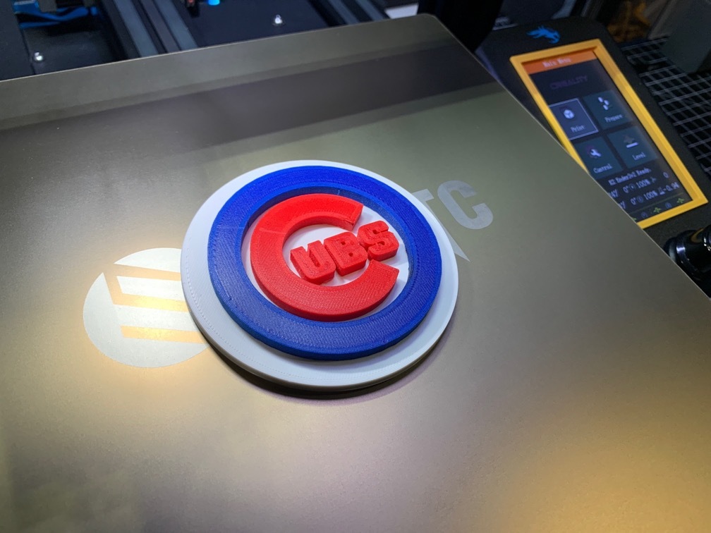 Chicago Cubs Logo - Coaster By K2_Kevin | Download Free STL Model ...