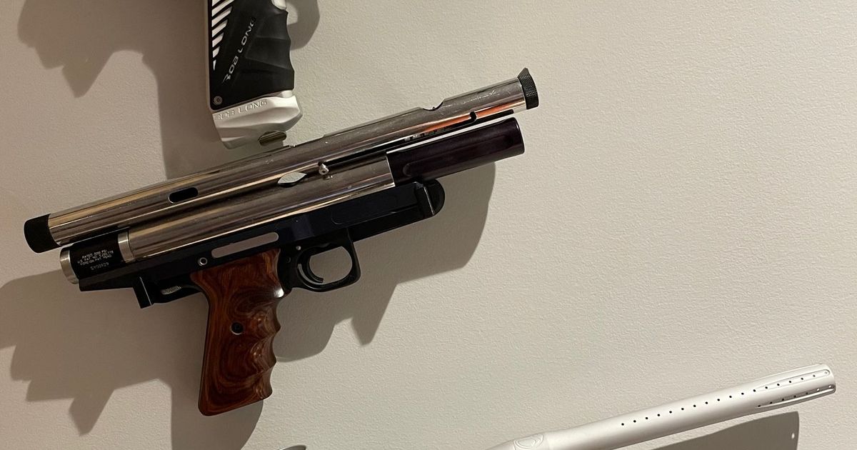 Paintball Marker Wall Mount by BTSinclair Download free STL model