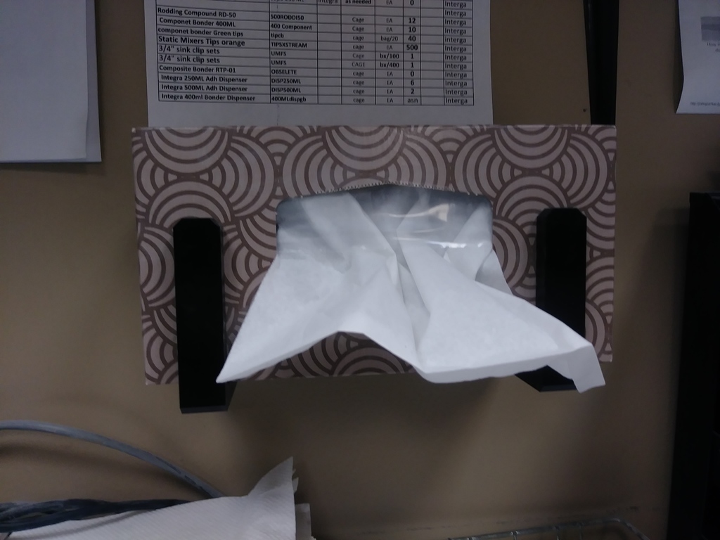 3 5/8" Tissue Box Wall Holder