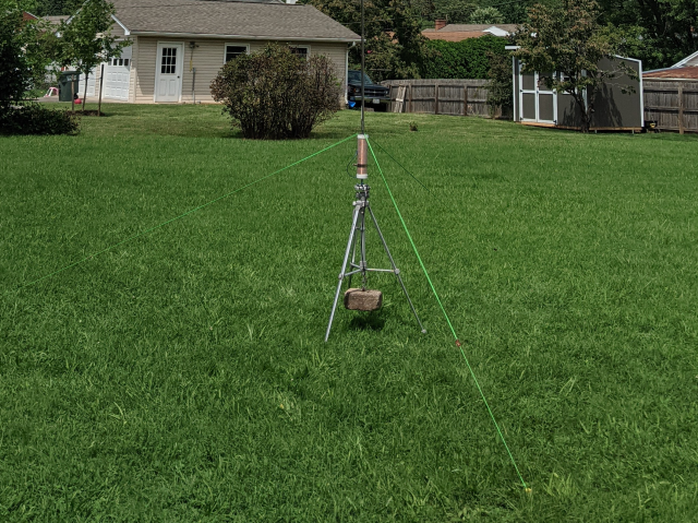 Tripod Antenna Mount and Guy Line / Ground Radial Adapter