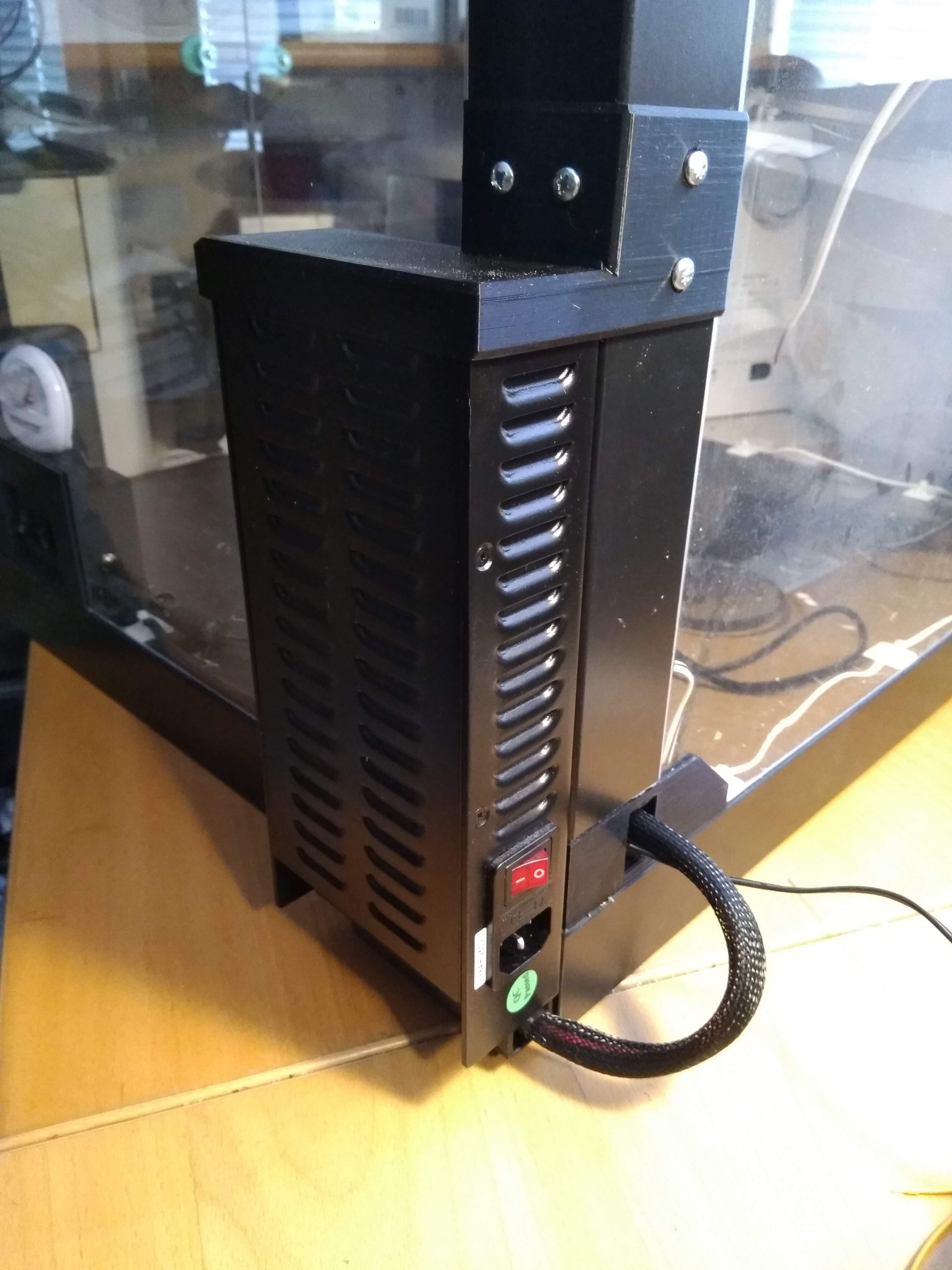 External mount for black PSU (for tabletop LACK enclosure)