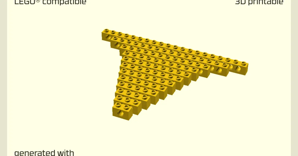 LEGO Technic compatible Long Bricks STL Generator by MachineBlocks ...