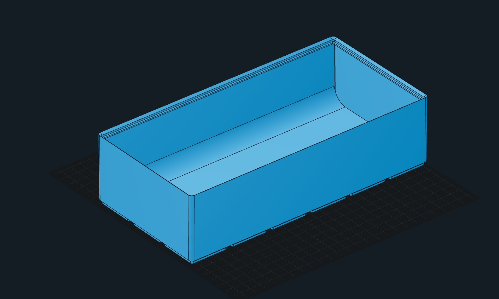 6x9x9u Gridfinity Scoop Box 3D model