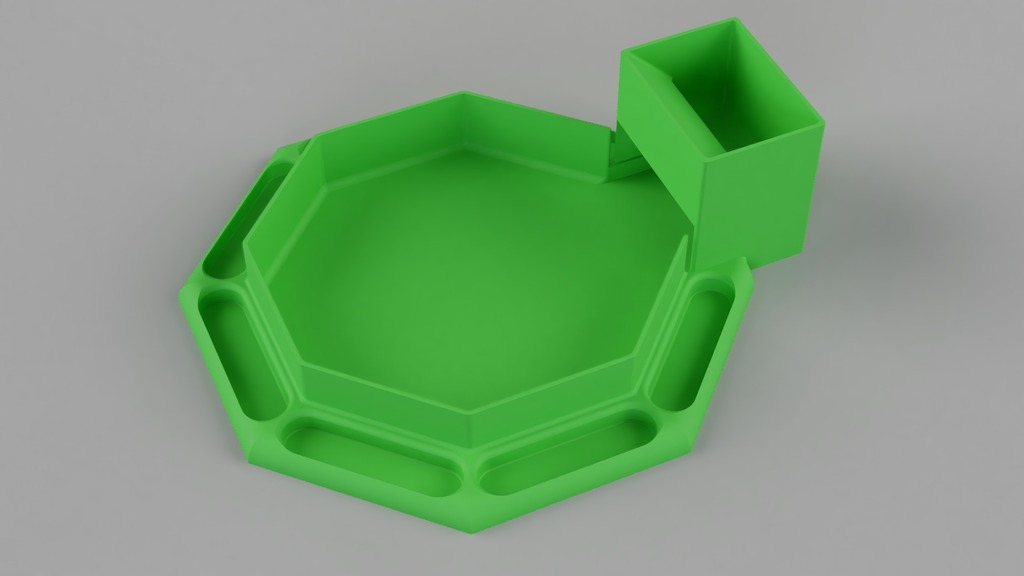 Octagonal Dice Tray with Built-in Dice Tower — thumbnail 2
