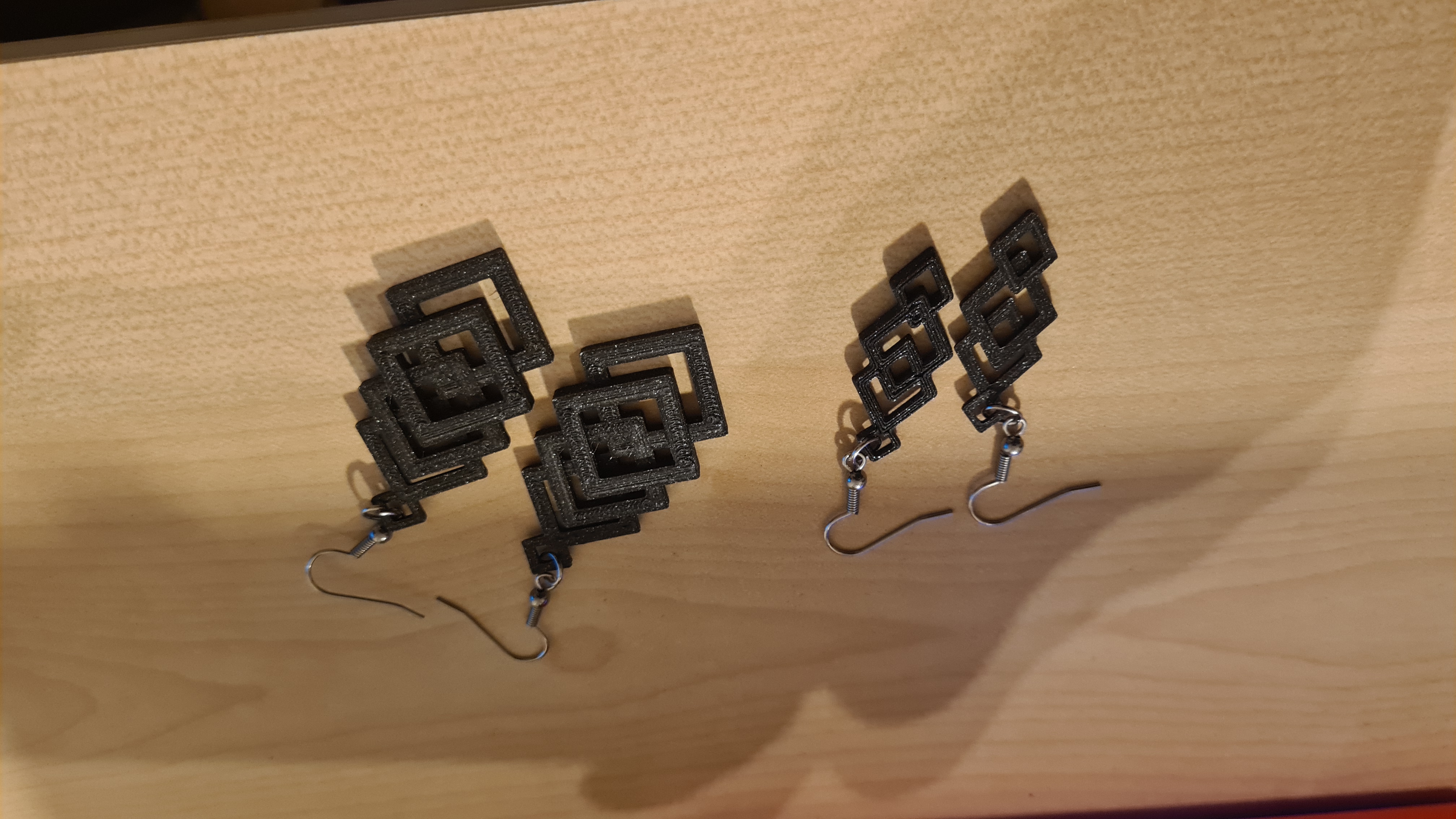 Earrings - squares / Náušnice - čtverce
