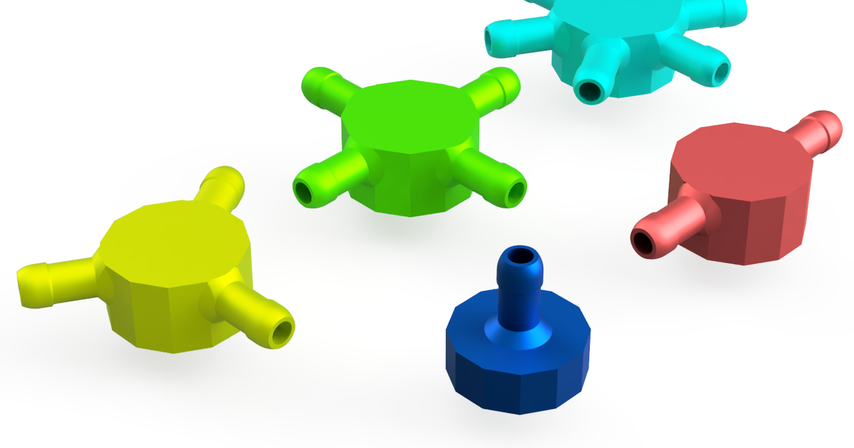 2Liter Soda Bottle To 0.25Inch ID Tube Adapters by TheMakersWorkbench Download free STL