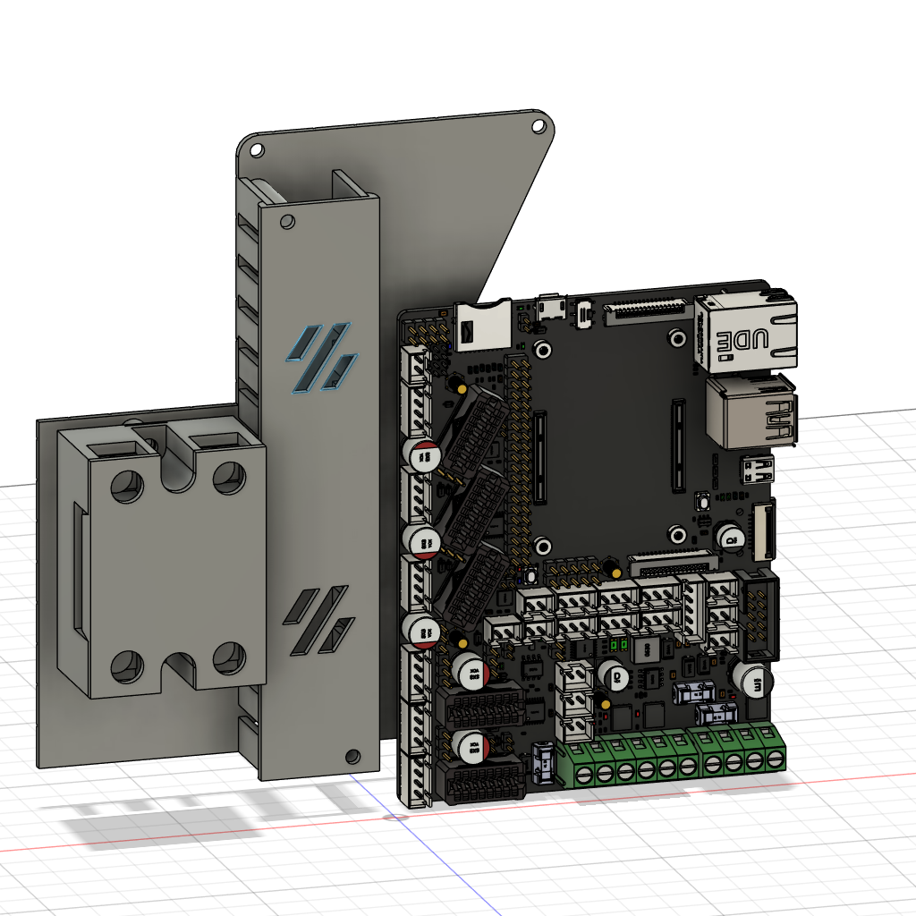 Voron V0.2 Electronics Mount for Manta E3EZ + Omron SSR
