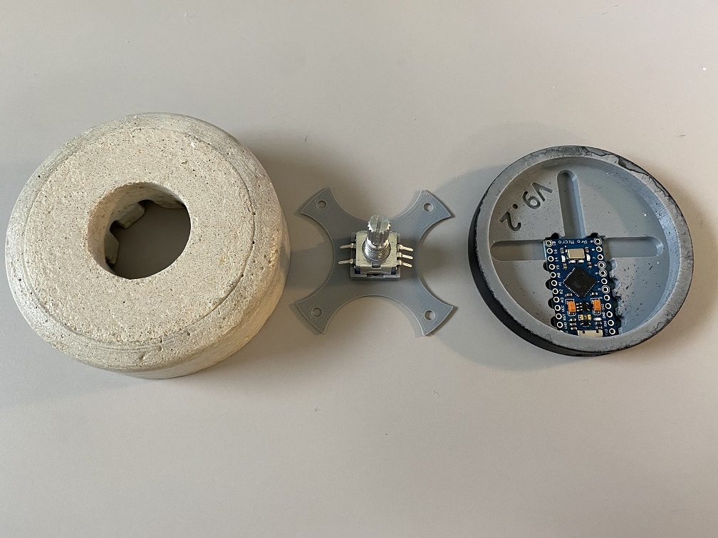 Concrete Volume Knob w/ Arduino by BurgessG | Download free STL model ...