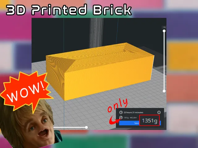 [easy print/no supports] 3d Printable Brick!