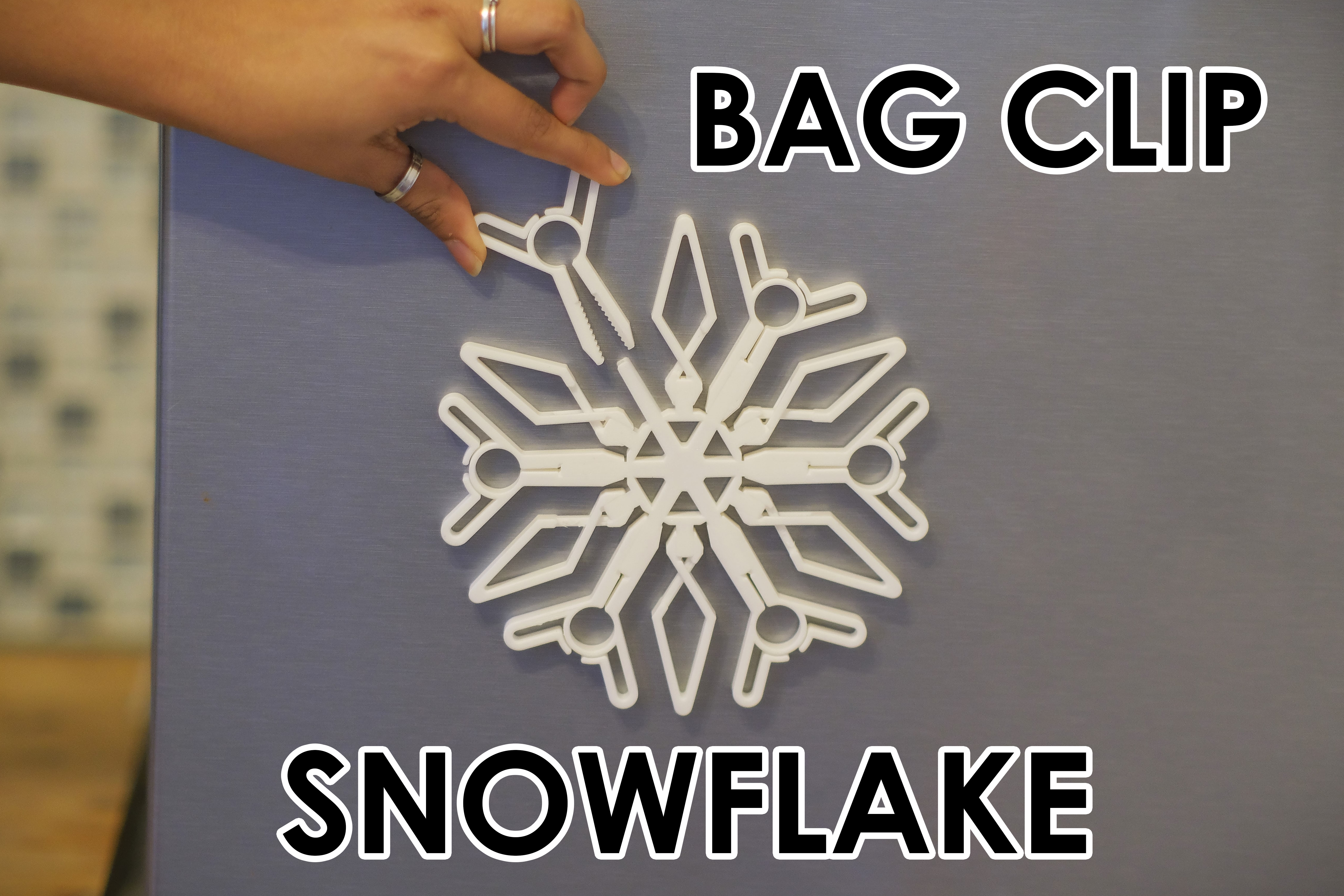Bag clip snowflake