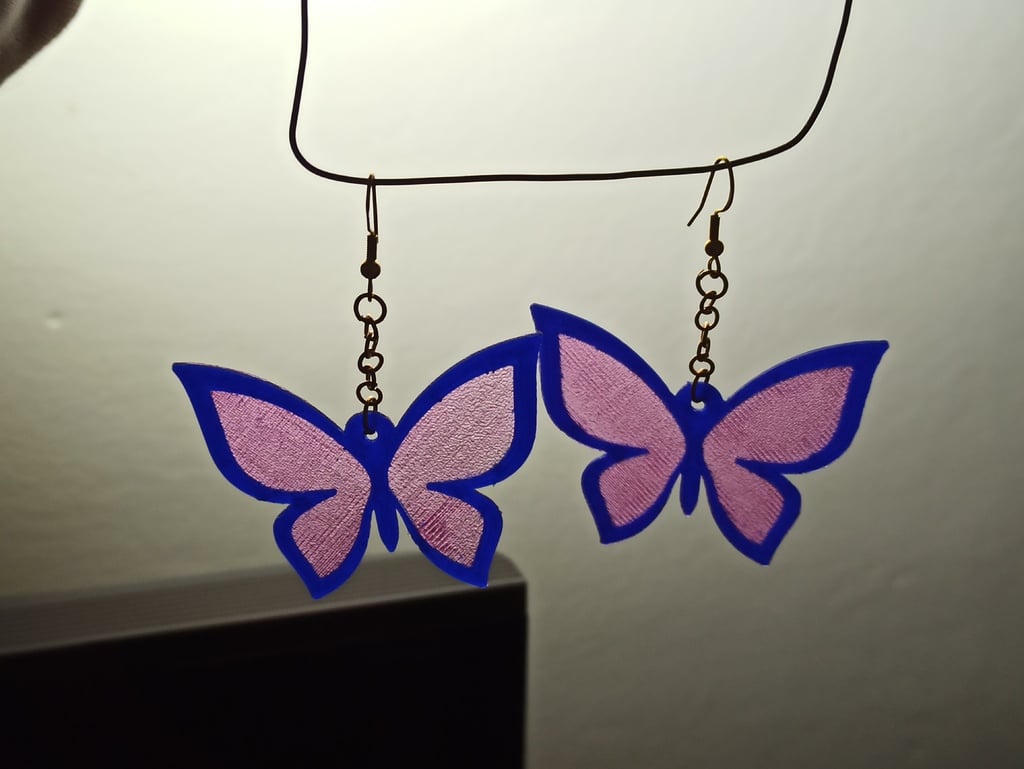 Butterfly earrings pendant keychain