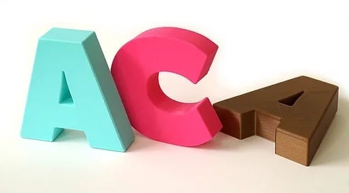 Alphabet Letters - 3D hollow