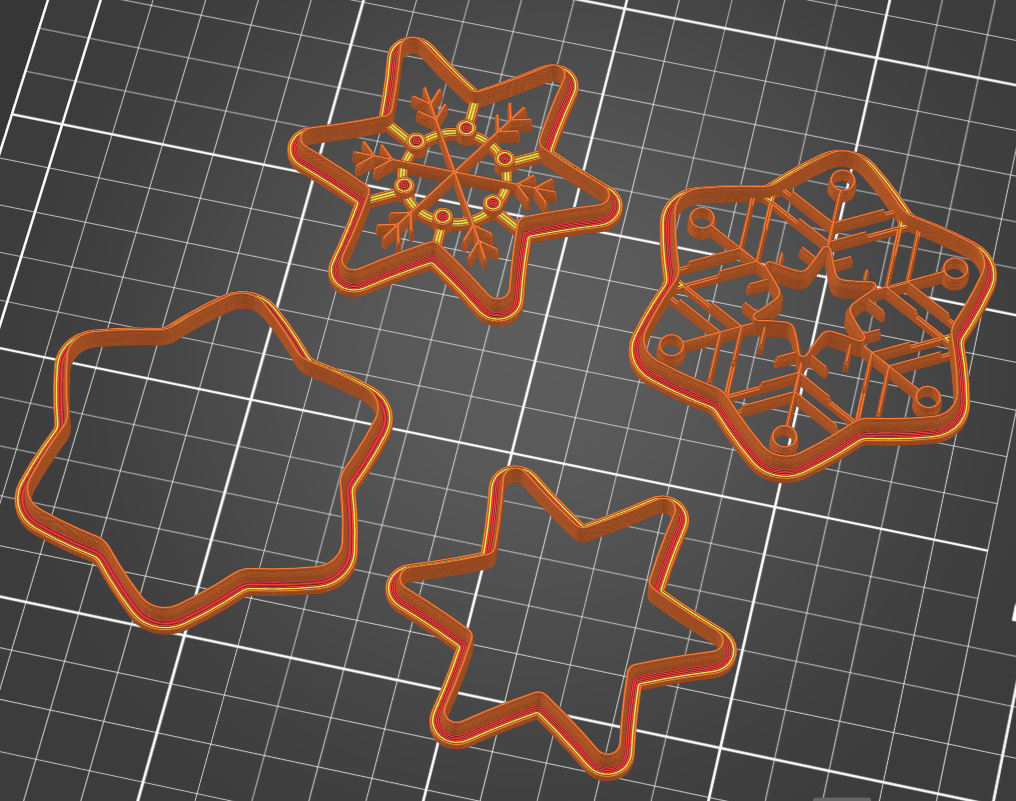 Snowflakes cookie cutters