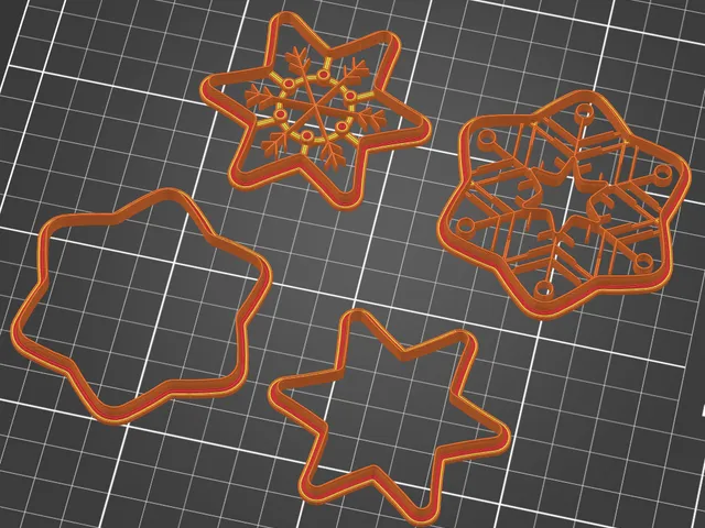 Snowflakes cookie cutters