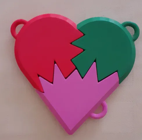 Friendship heart, 3 pieces