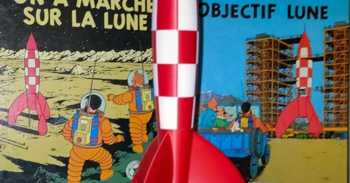 Poster Tintin Fusée