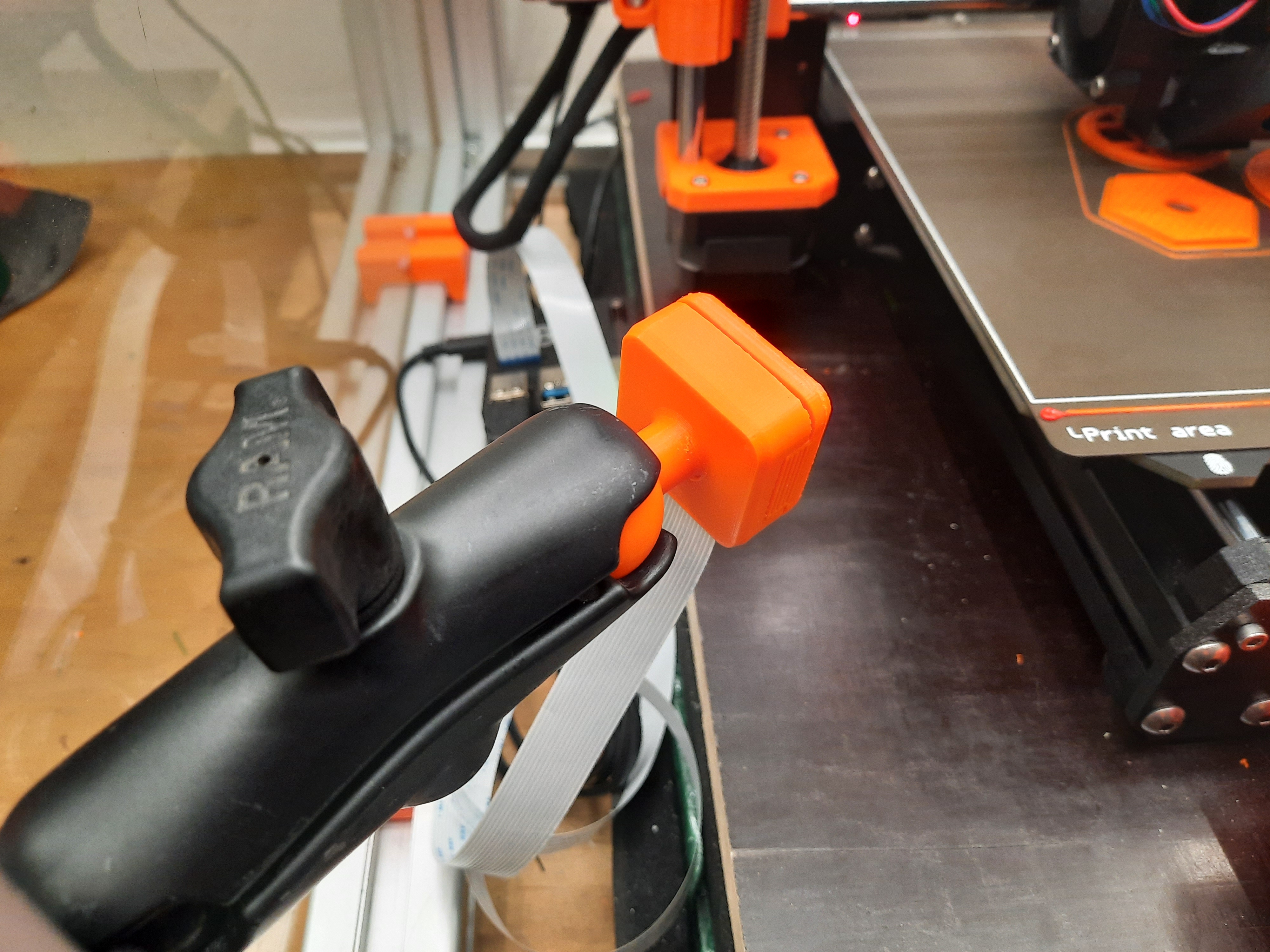 Raspberry Pi Camera Mount for "RAM-Mount" 1 Zoll (25,4mm) Ball