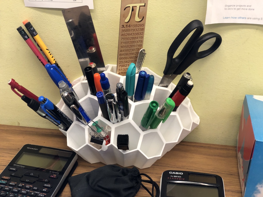 Honeycomb Desk Organizer with Flat back
