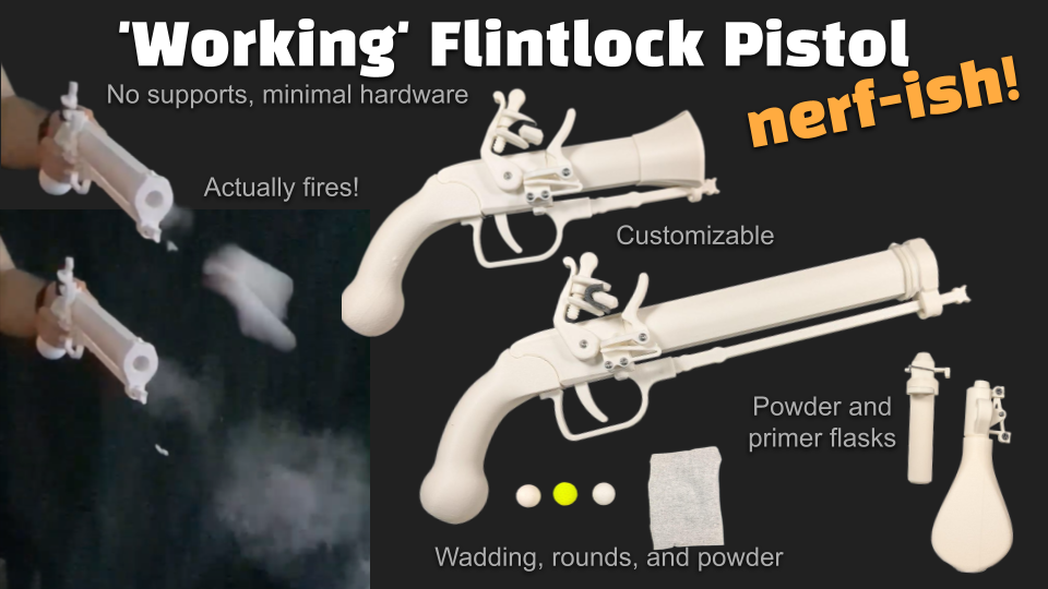 Working Flintlock Pistol (Nerf) — thumbnail 32