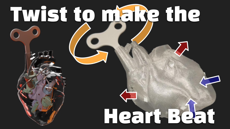 Beating Human Heart - Gears, Crank