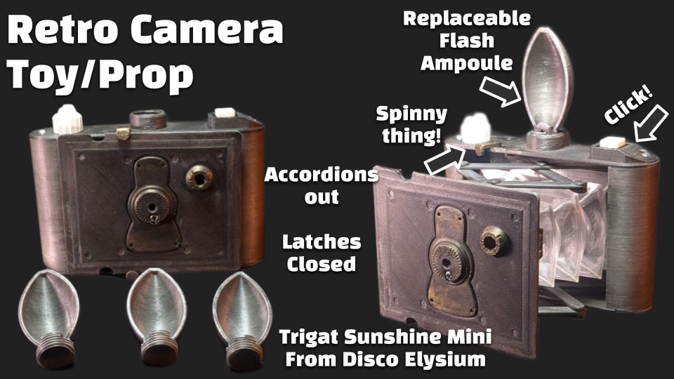 Folding Retro Camera Prop - Trigat Sunshine Mini