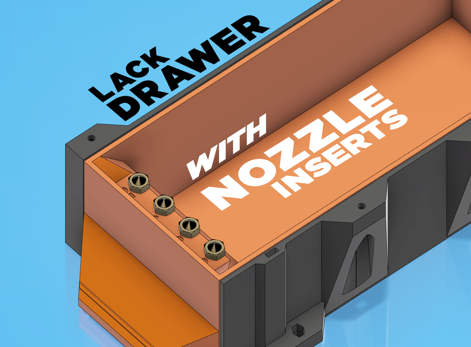 (LEGACY) Lack Drawer With Nozzle Inserts