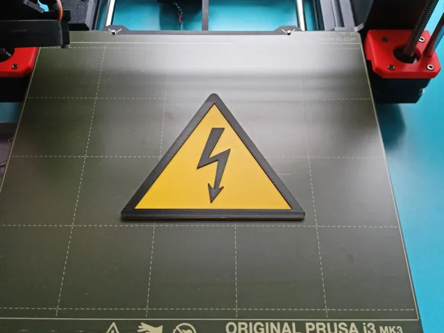 Electrical warning sign