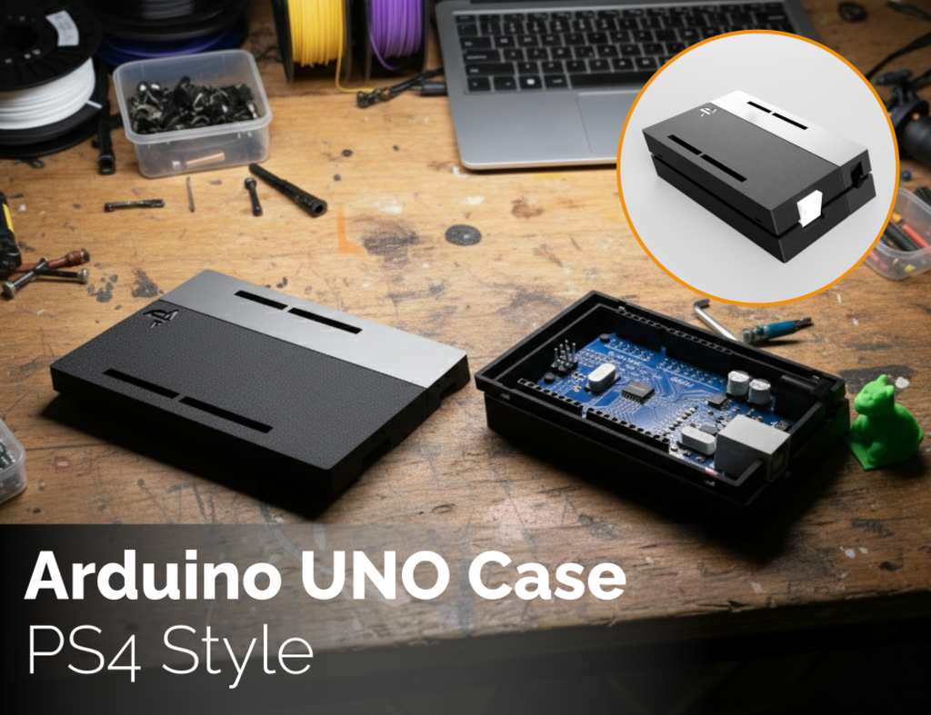 Arduino UNO Case PS4 Style (Original PS4 Fat Design)