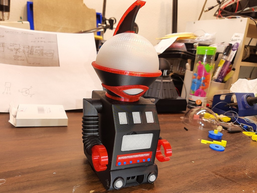 Obstacle Avoiding Lost In Space Hunters Moon Inspired  Toy Robot