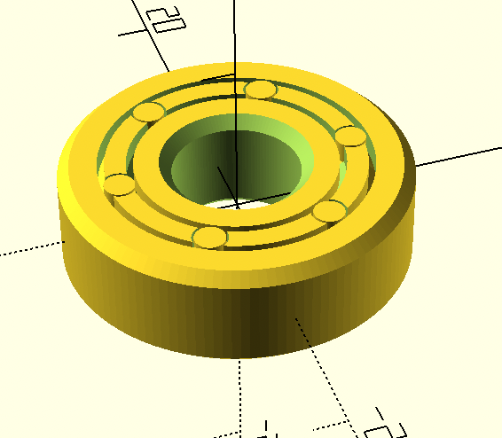 Parametric print-in-place bearing