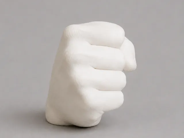 Minimalist fist sculpture  -  Minimalistische Faustskulptur