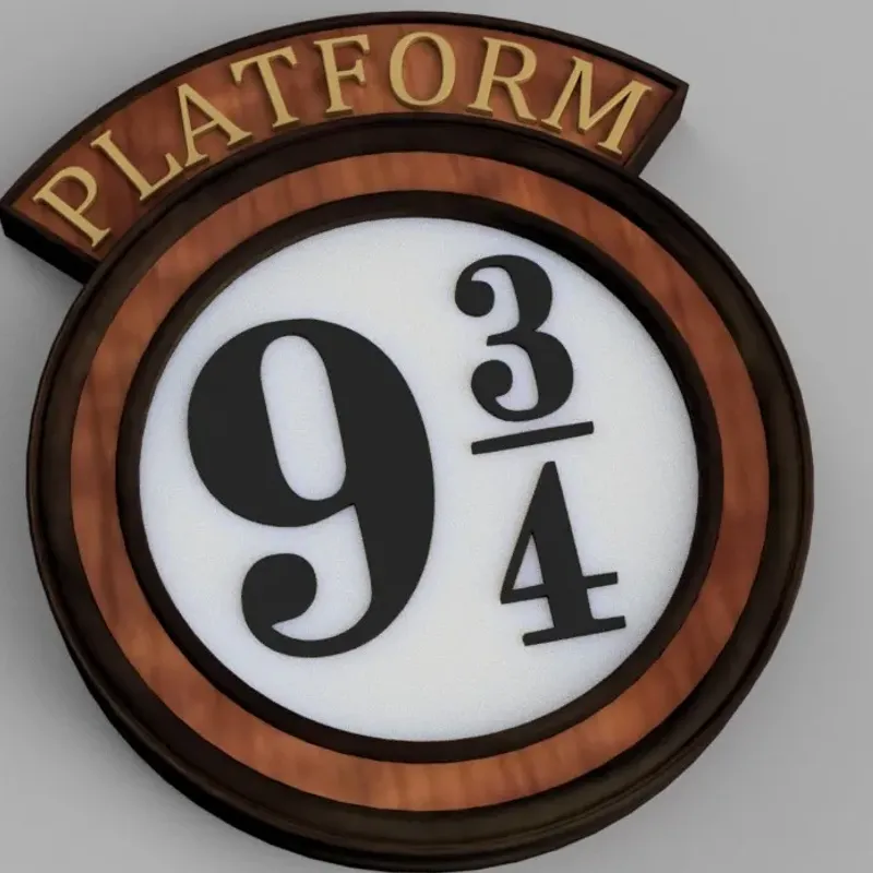 Harry Potter 9 3/4 Platform Sign by GLeZz | Download free STL model |  Printables.com