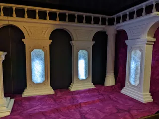 Overlord bookshelf diorama architecture