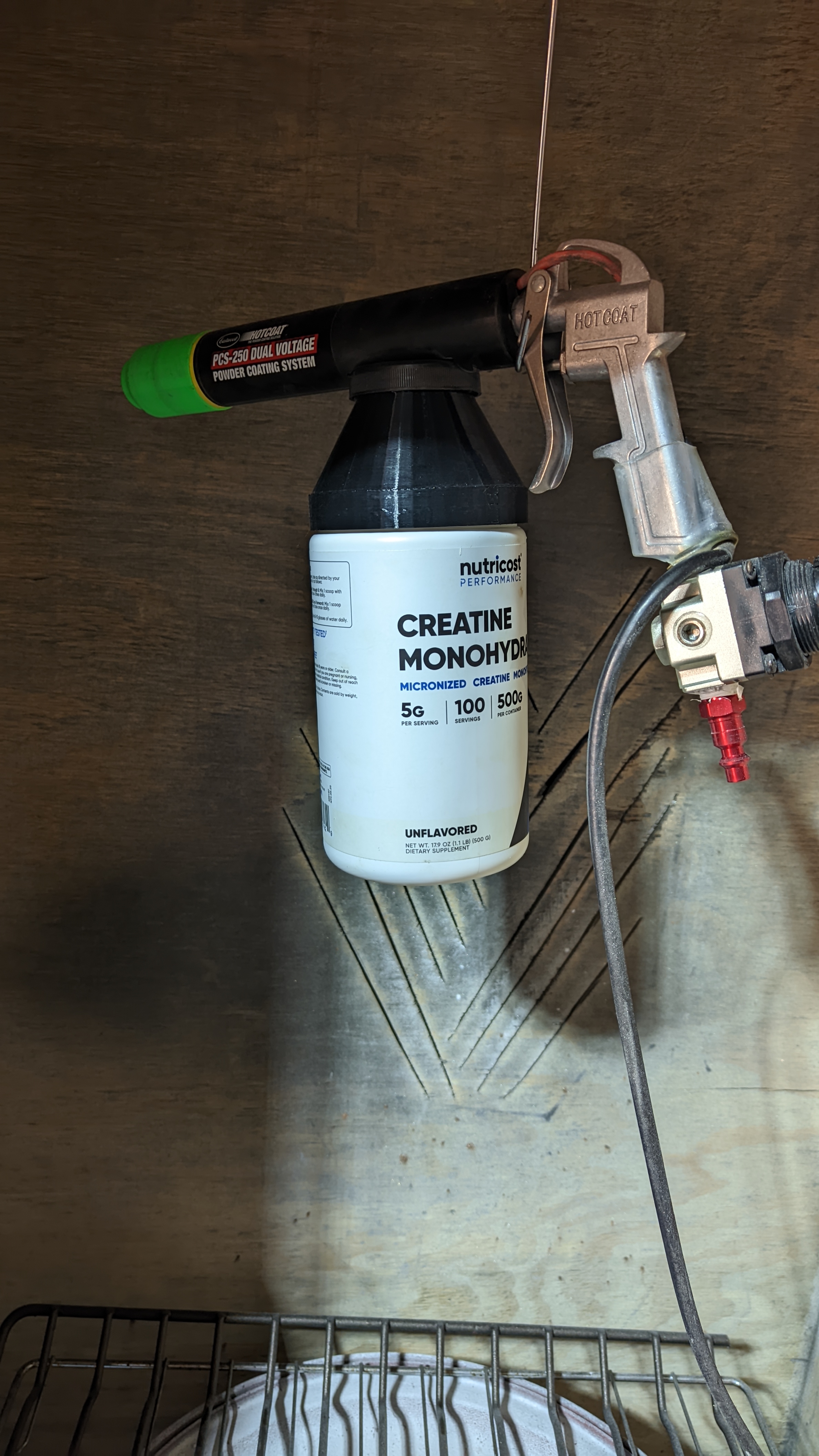 Eastwood powder coat gun bottle adaptor