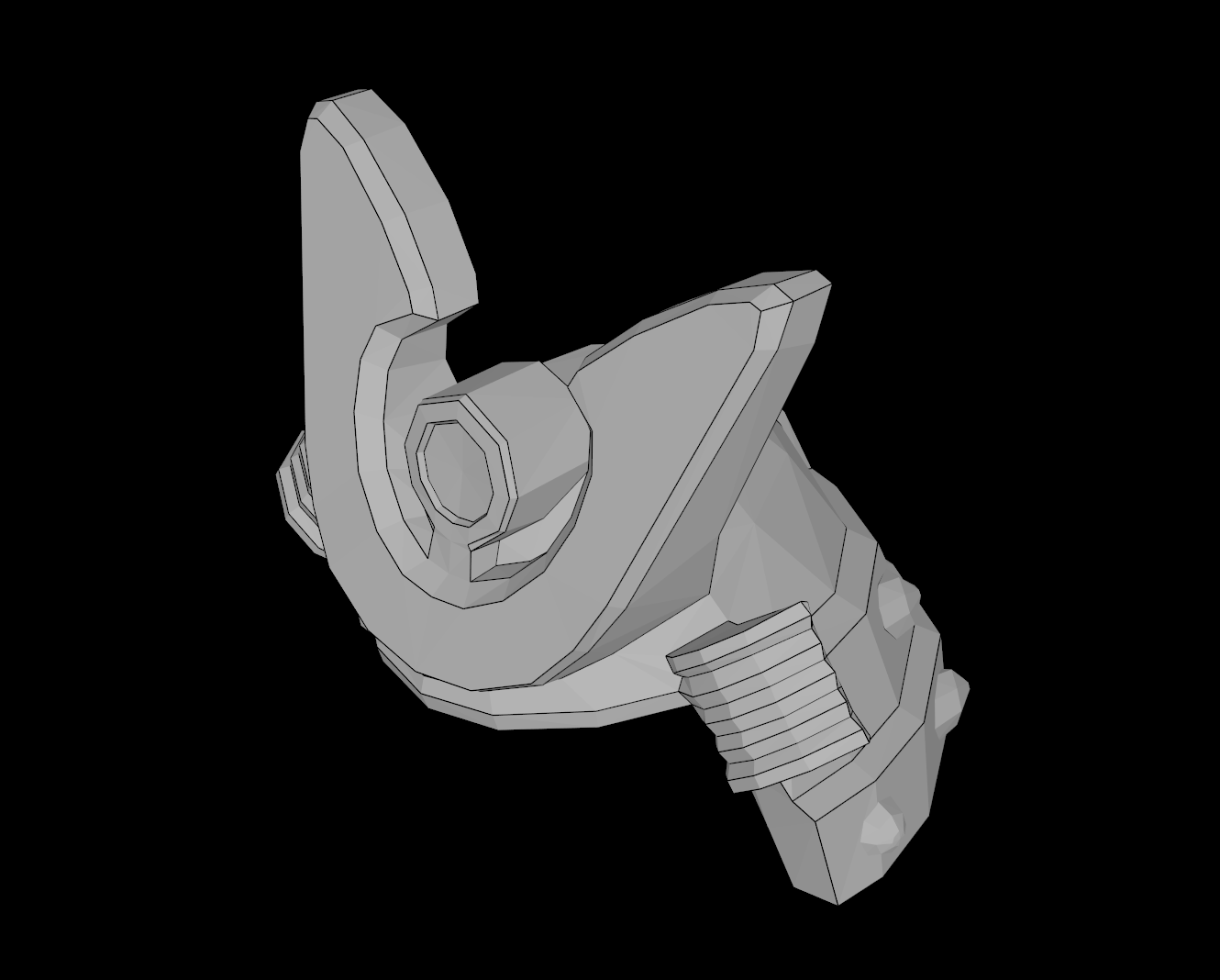Lego Compatible (28679.dat) Minifig Headgear Helmet Ninja (Samurai) Kabuto with Large Curved Crest and Rivets