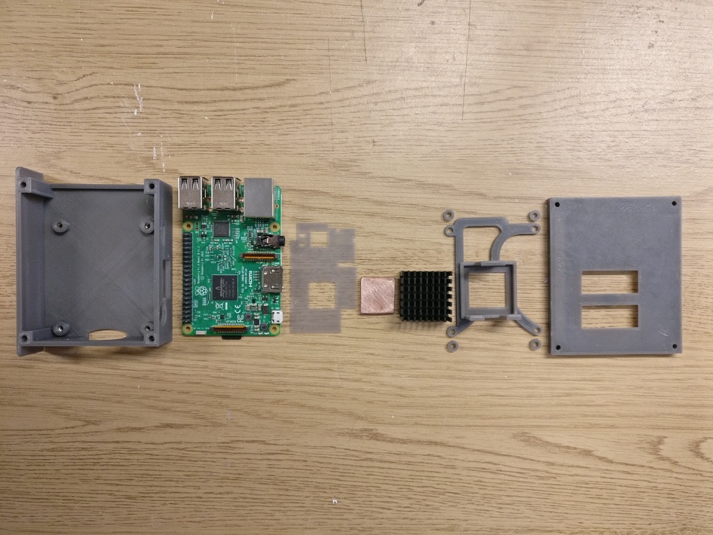 Raspberry PI 3 Box - Big Passive Cooling by Snille | Download free STL ...