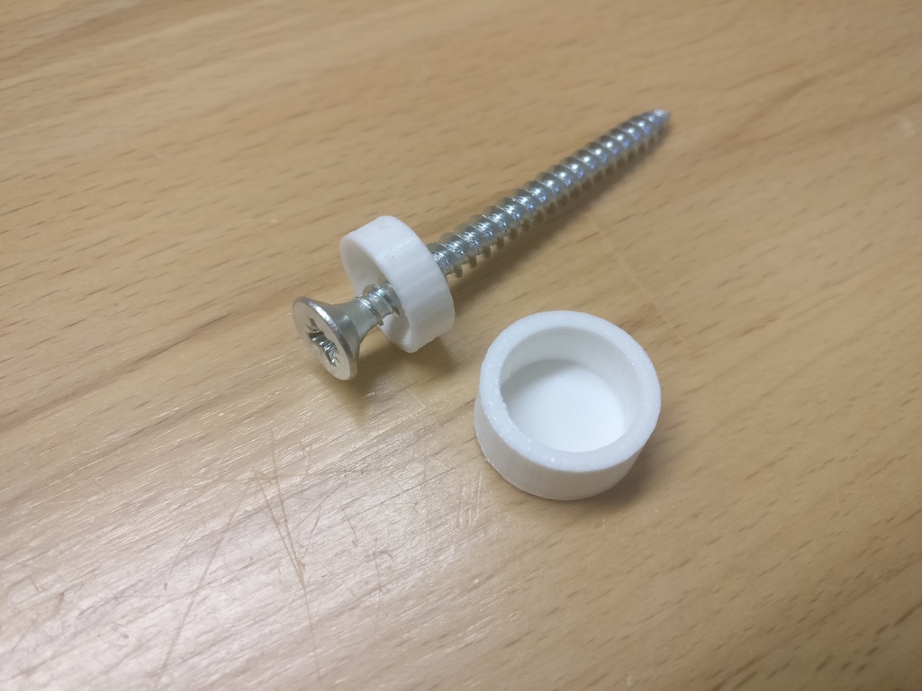 Countersunk screw washer with lid