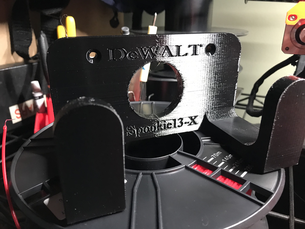 Dewalt 18v XR Drill Wall Mount (from Thingiverse) by theunixgeek