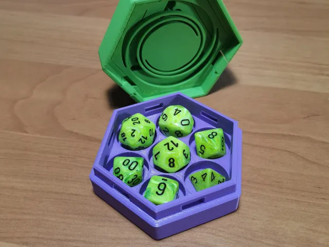 Twist lock trick box dice bottom