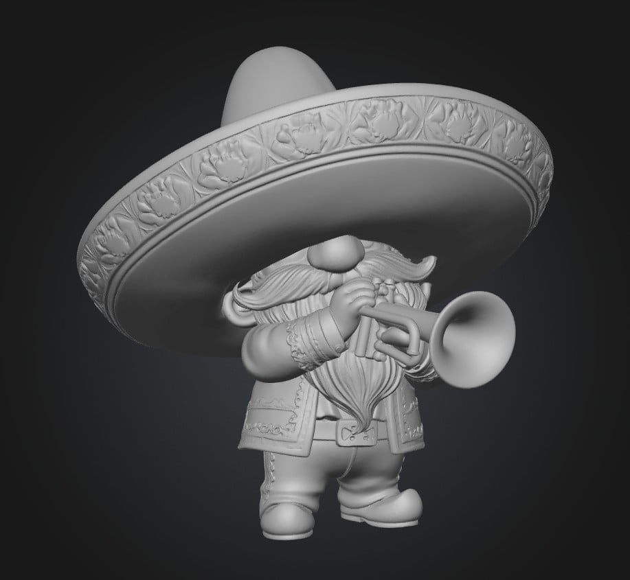 Sombrero Trumpeter Gnome
