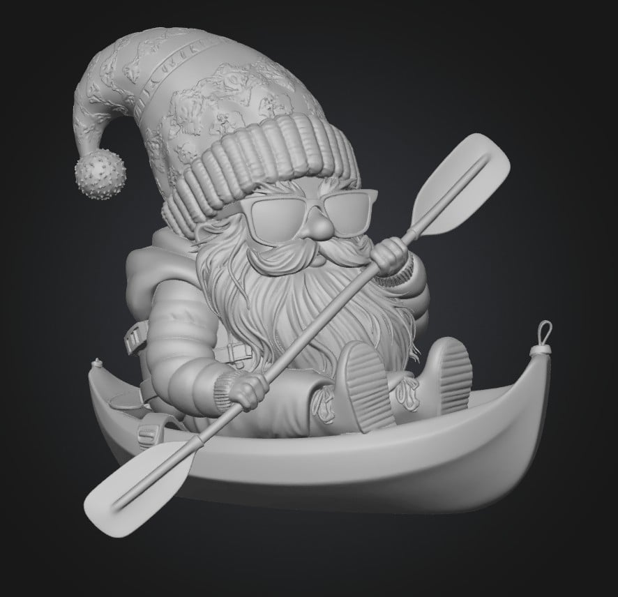 Gnome in a Kayak