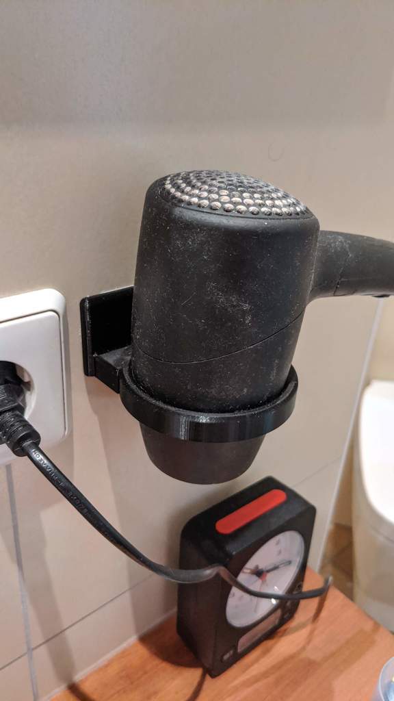 hair dryer Fan mount wall holder glue no holes