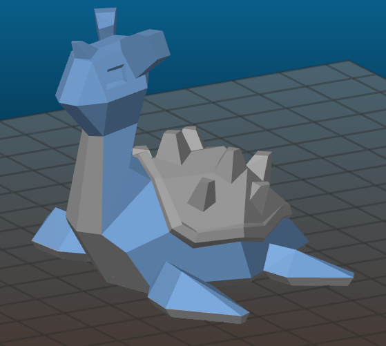 Miniatura 2 do modelo 3D Lapras Low Poly - dual/multi