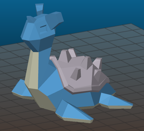 Miniatura 3 do modelo 3D Lapras Low Poly - dual/multi