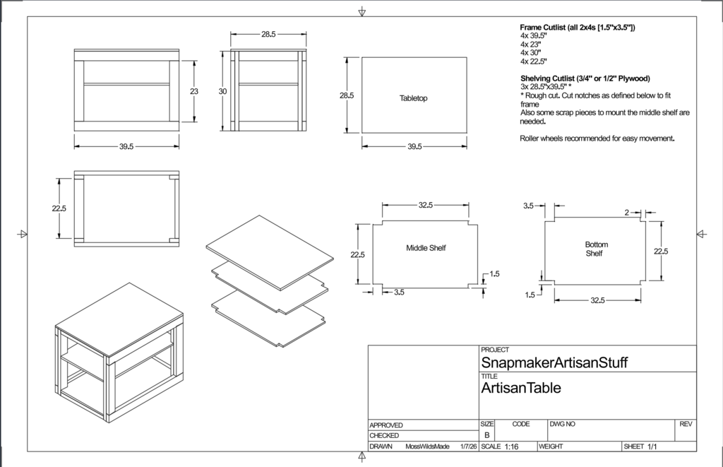 Table for Snapmaker Artisan — thumbnail 2