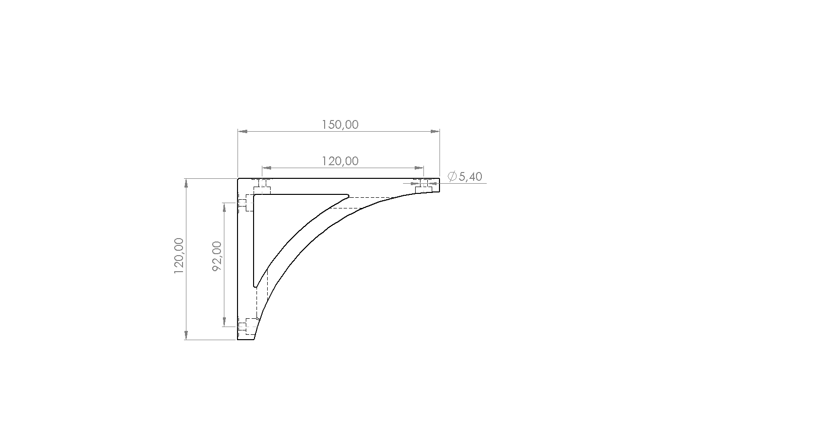 Basic shelf bracket by Guillaume Gendron Download free STL model