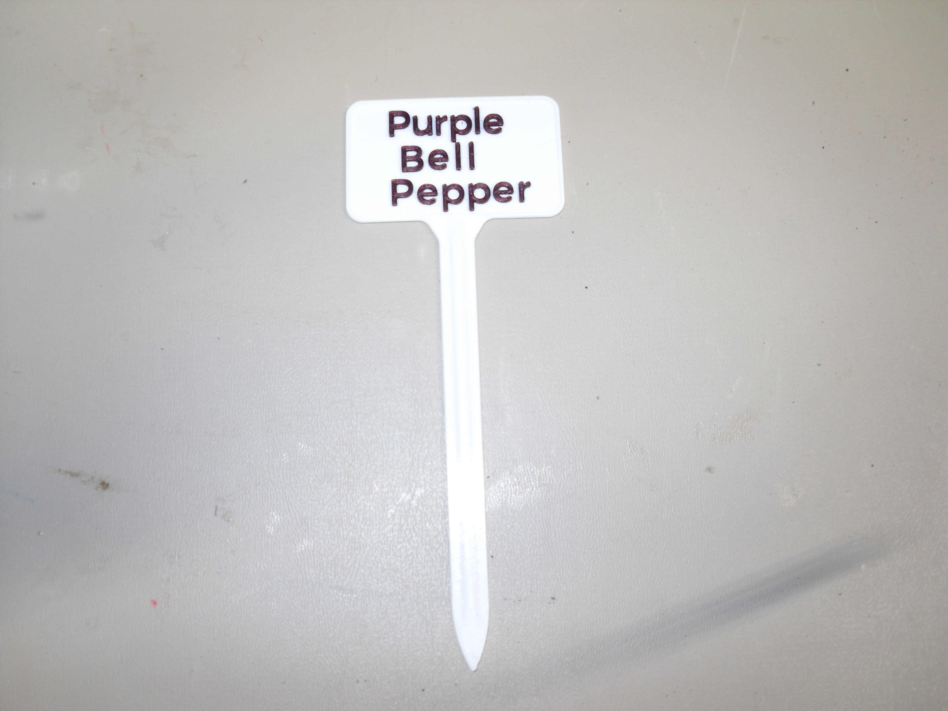 Plant Label Purple Bell Pepper